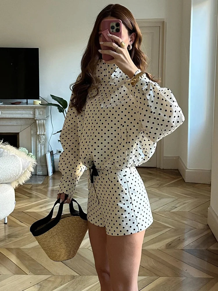 Fashion Polka Dot Print Short