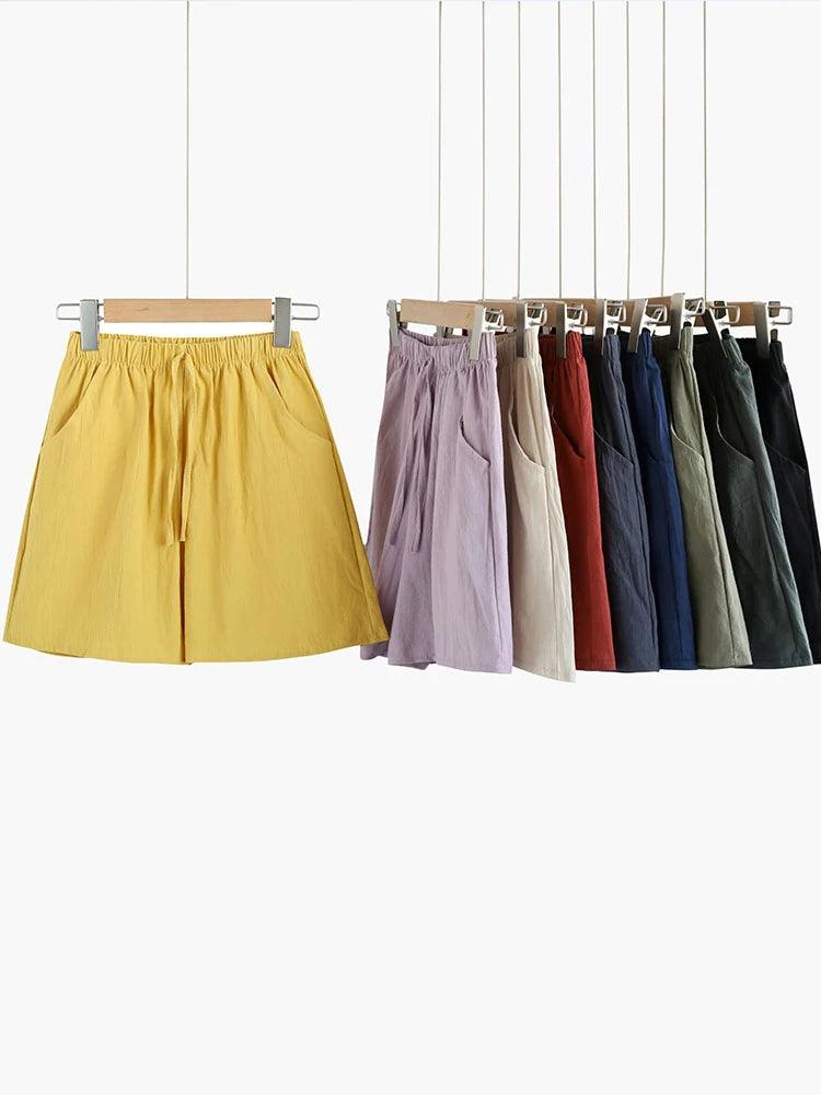 Casual Linen Shorts  High Waisted