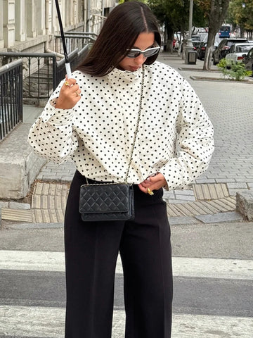Fashion Polka Dot Casual Jacket