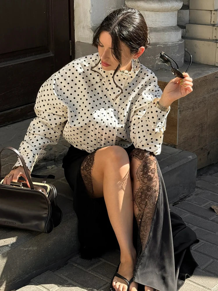 Fashion Polka Dot Casual Jacket
