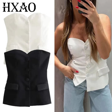 Corset Tube Tops Strapless Tank Top